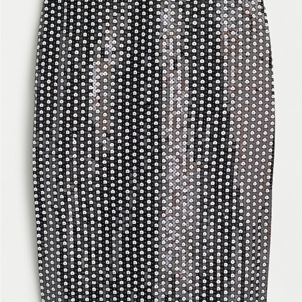 J. Crew Collection Black and White Sequin Pencil Skirt